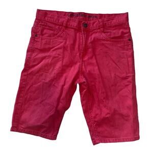 Boy’s Calvin Klein Jeans Flat Front Denim Shorts Red Size 20